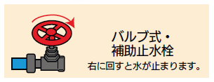バルブ式補助止水栓