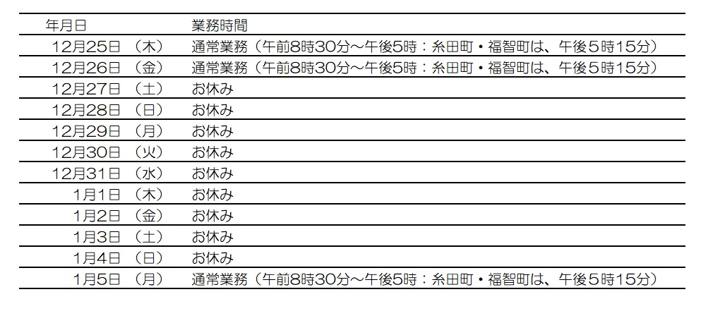 年末年始業務休止2
